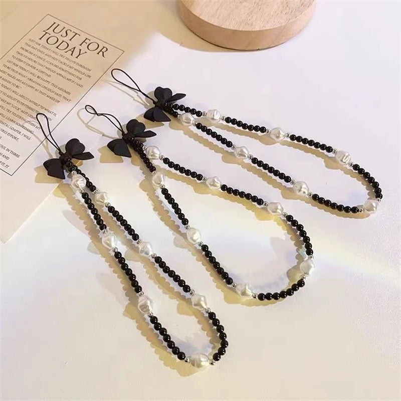 Black Bow Lanyard - Charm