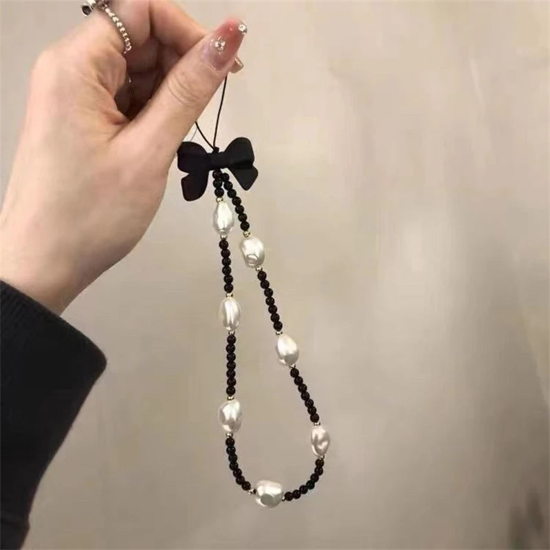 Black Bow Lanyard - Charm