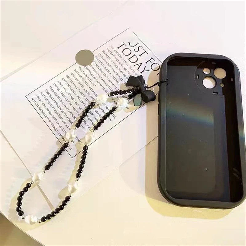 Black Bow Lanyard - Charm
