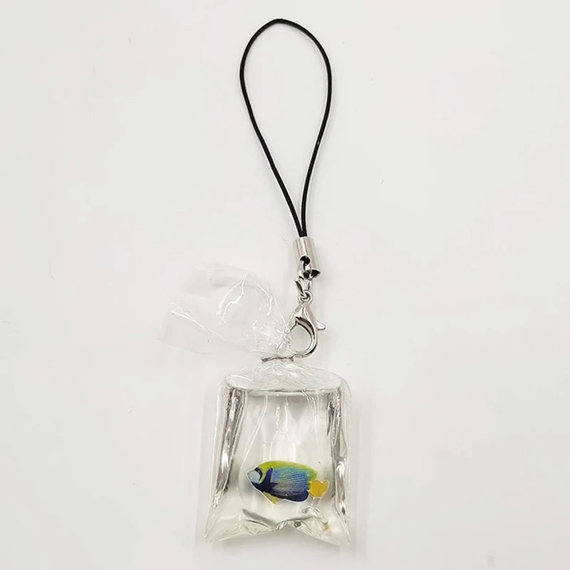Cute Phone Charms Creative Simulation Goldfish Keychain Pendant Mobile Phone Case Pendant Backpack Decoration Accessories Gifts