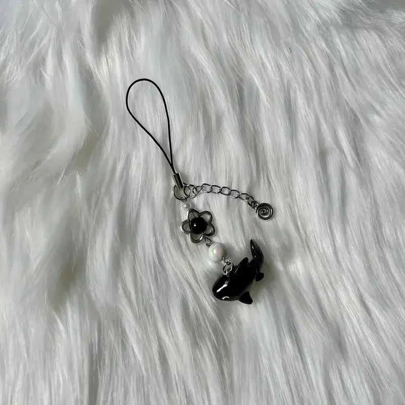 1pc Y2k Cute Simulation Marine Animal Shark Chain For Mobile Phone, Ccd Camera, Small Decoration Pendant Accessories