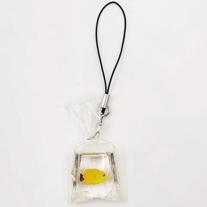 Cute Phone Charms Creative Simulation Goldfish Keychain Pendant Mobile Phone Case Pendant Backpack Decoration Accessories Gifts