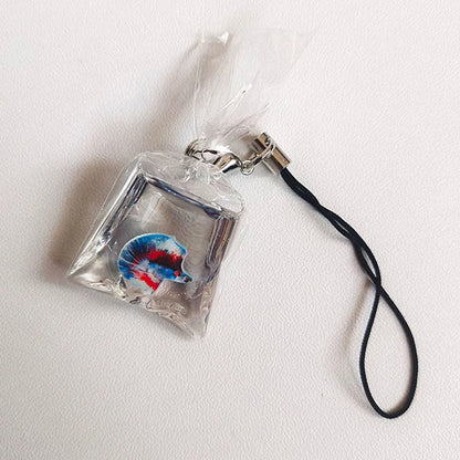 Cute Phone Charms Creative Simulation Goldfish Keychain Pendant Mobile Phone Case Pendant Backpack Decoration Accessories Gifts