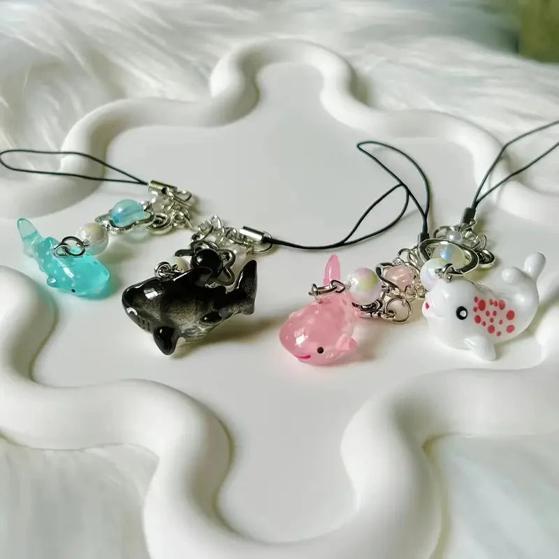 1pc Y2k Cute Simulation Marine Animal Shark Chain For Mobile Phone, Ccd Camera, Small Decoration Pendant Accessories