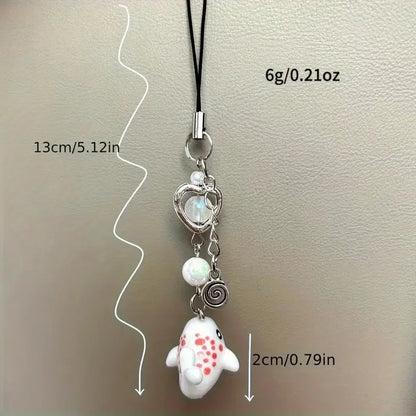 1pc Y2k Cute Simulation Marine Animal Shark Chain For Mobile Phone, Ccd Camera, Small Decoration Pendant Accessories