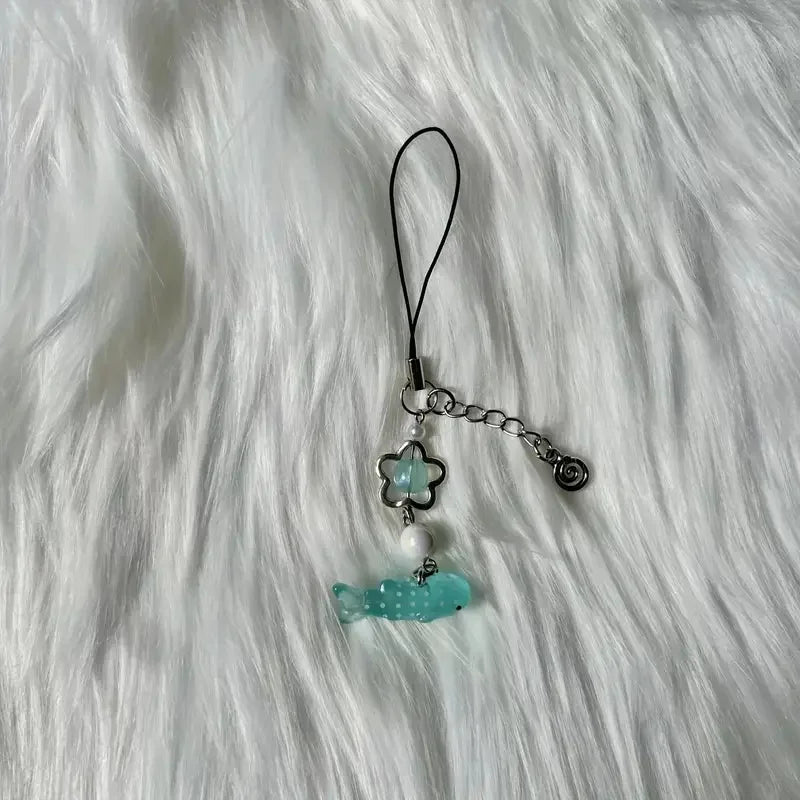 1pc Y2k Cute Simulation Marine Animal Shark Chain For Mobile Phone, Ccd Camera, Small Decoration Pendant Accessories