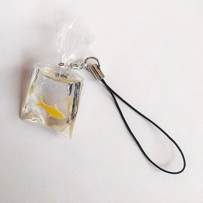 Cute Phone Charms Creative Simulation Goldfish Keychain Pendant Mobile Phone Case Pendant Backpack Decoration Accessories Gifts