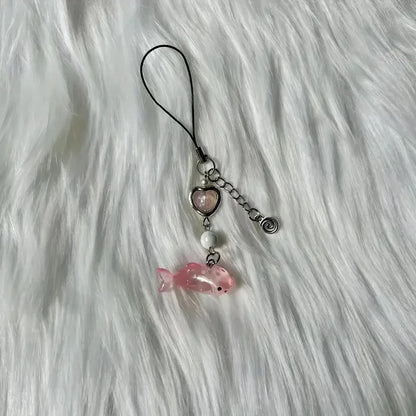 1pc Y2k Cute Simulation Marine Animal Shark Chain For Mobile Phone, Ccd Camera, Small Decoration Pendant Accessories