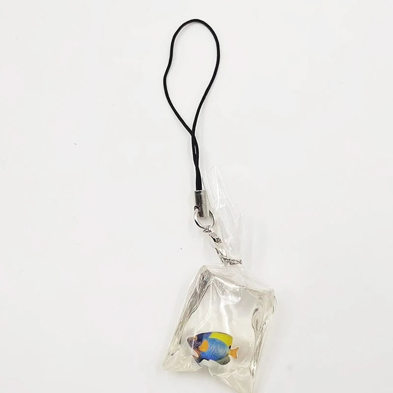 Cute Phone Charms Creative Simulation Goldfish Keychain Pendant Mobile Phone Case Pendant Backpack Decoration Accessories Gifts