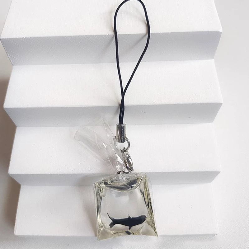 Cute Phone Charms Creative Simulation Goldfish Keychain Pendant Mobile Phone Case Pendant Backpack Decoration Accessories Gifts