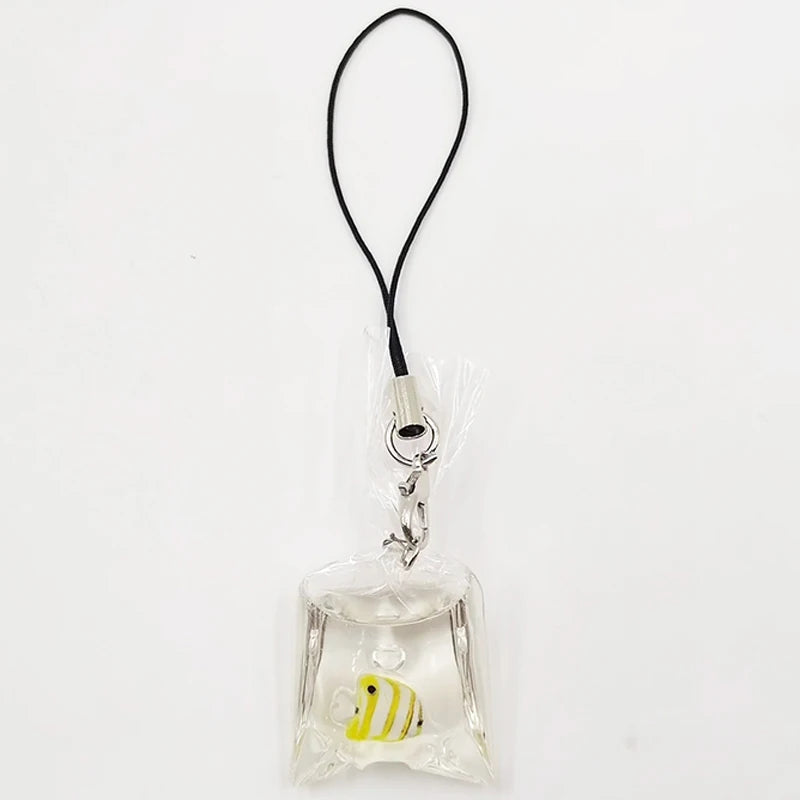 Cute Phone Charms Creative Simulation Goldfish Keychain Pendant Mobile Phone Case Pendant Backpack Decoration Accessories Gifts